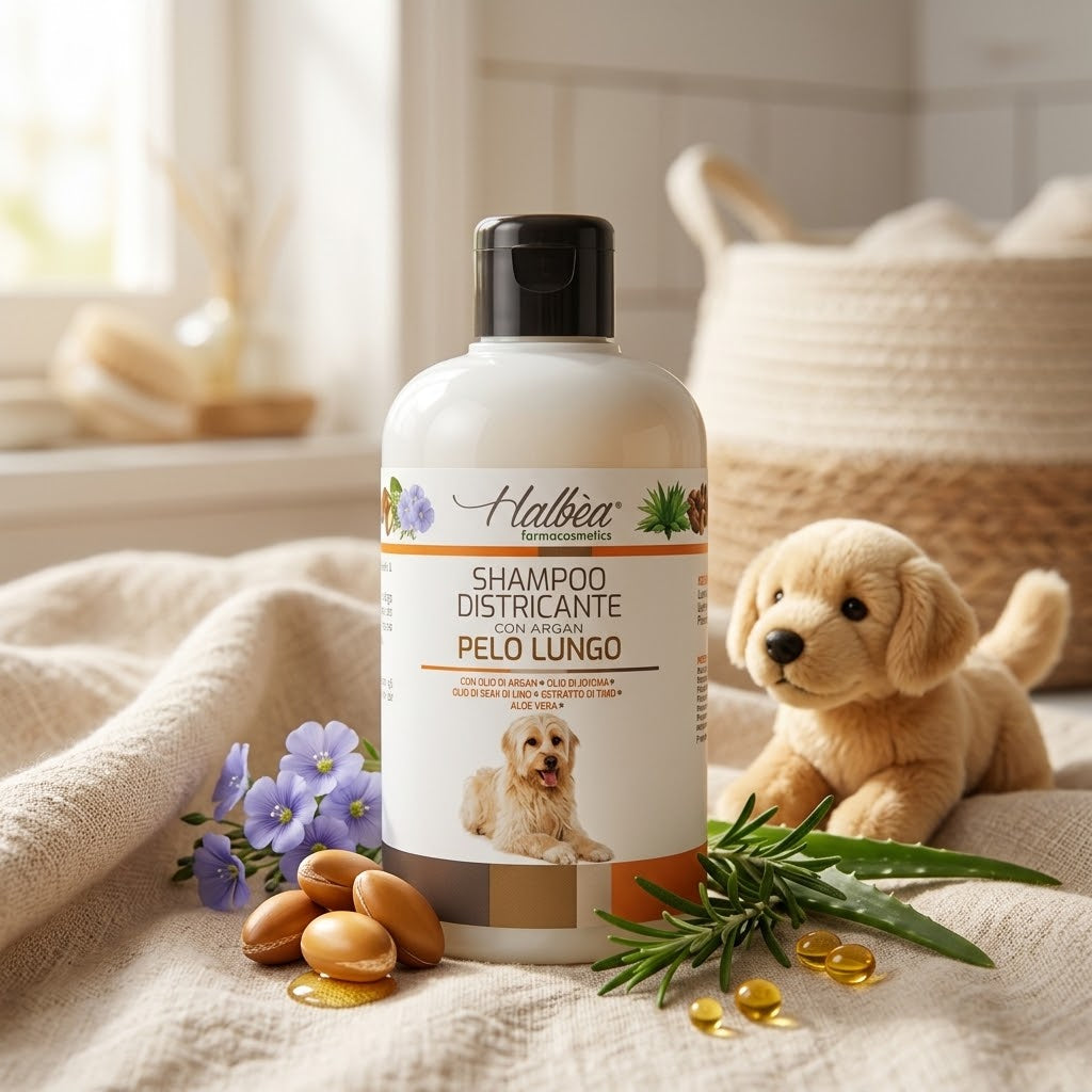 🐕✨ Entwirrendes Hundeshampoo für langes Fell mit Argan (500 ml) 🐾🧴