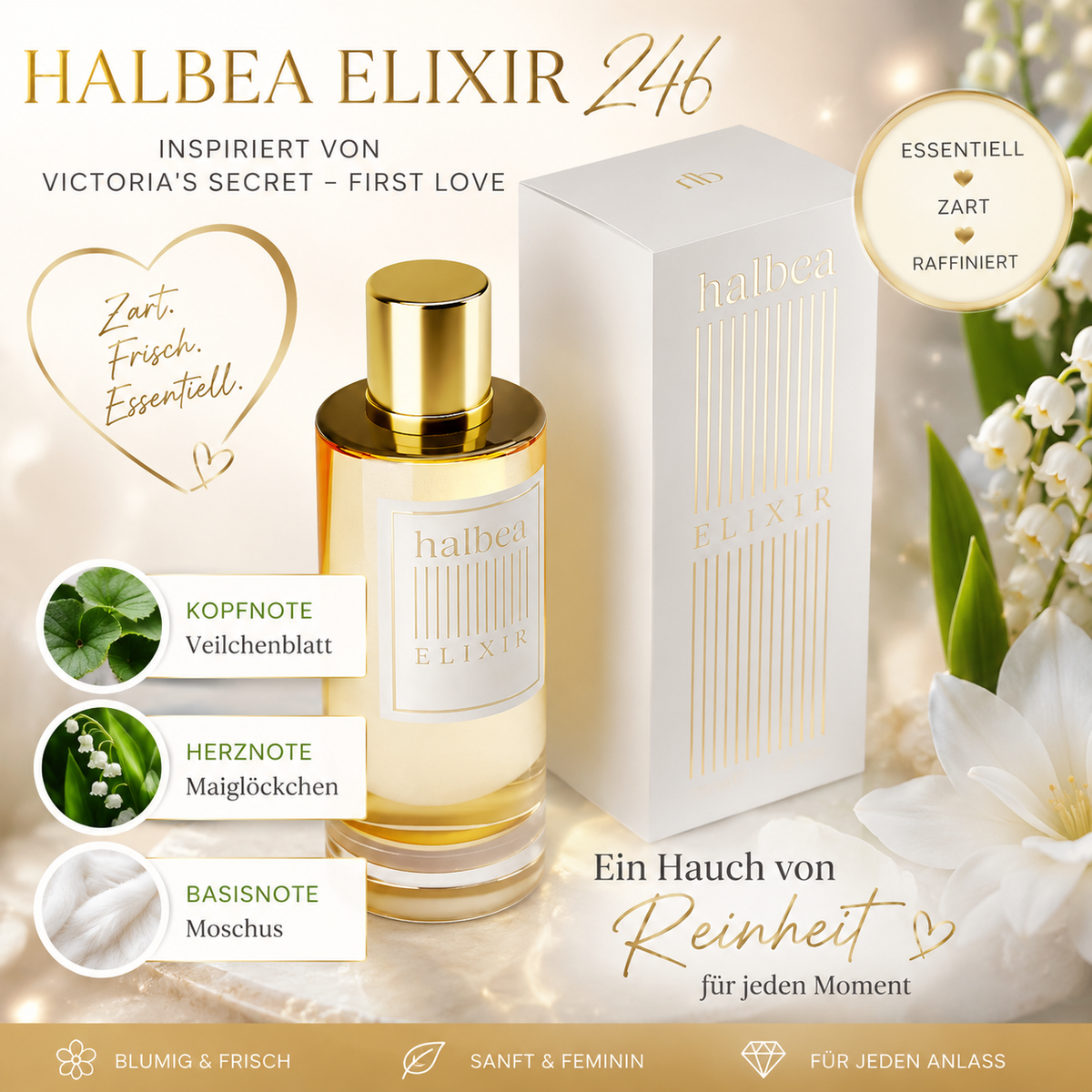 🌸✨ Halbea Elixir 246 – Damenparfum ✨🌸 Inspiriert von Victoria's Secret – First Love 💖