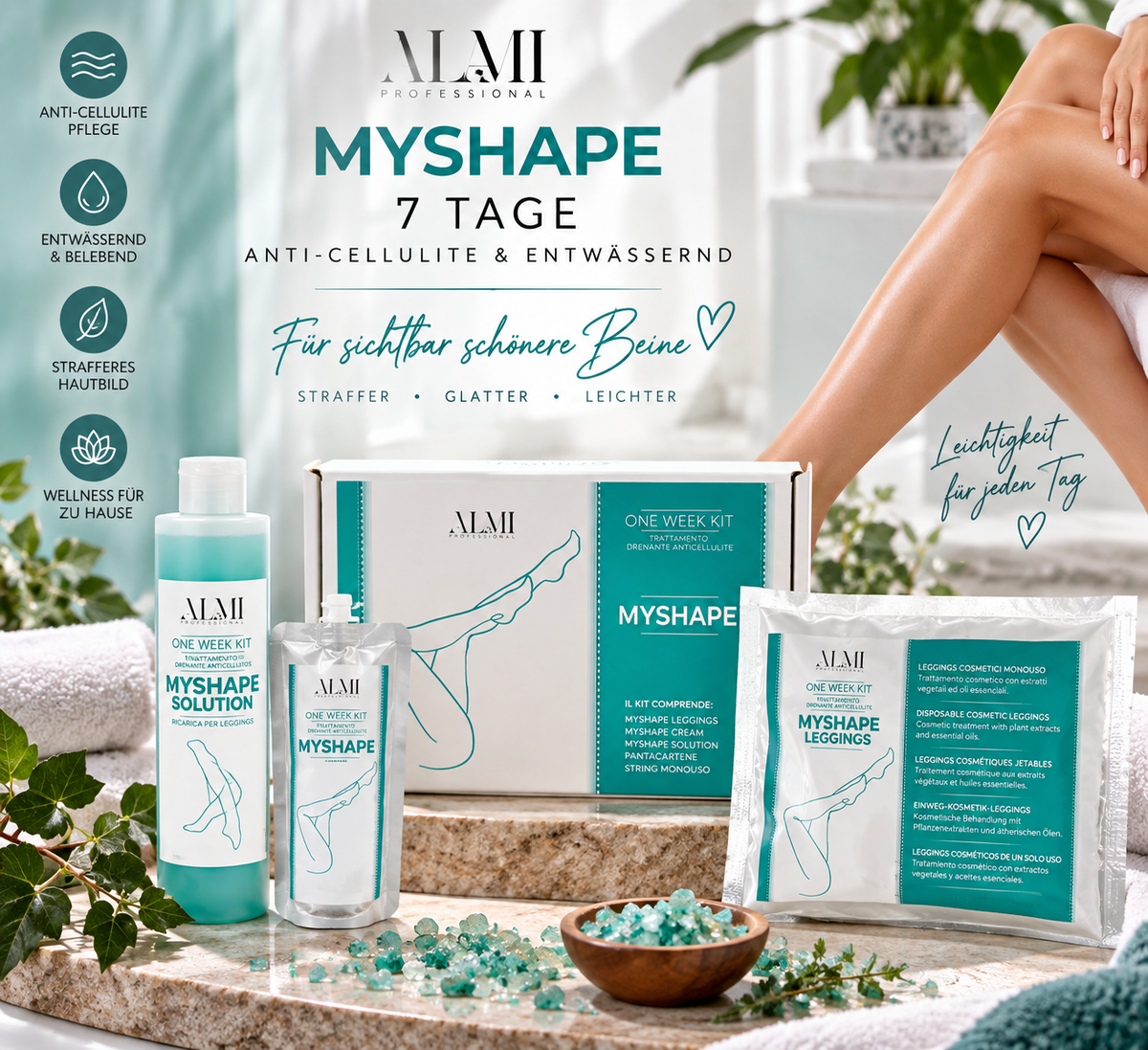💙✨ Kit „My Shape“ 7 Tage – Anti-Cellulite & entwässernde Intensivpflege ✨💙