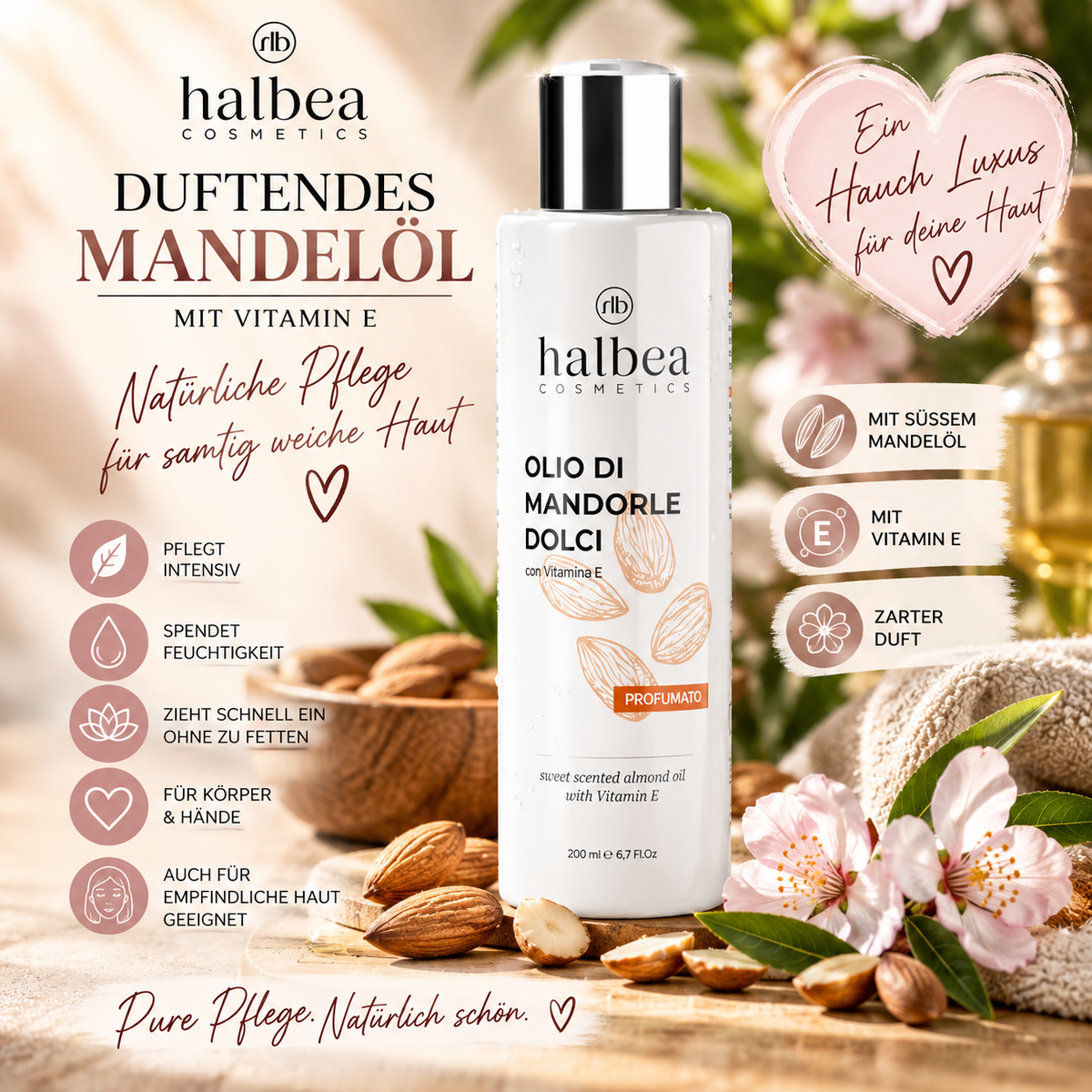 🌸✨ Duftendes Mandelöl – 200 ml ✨🌸
