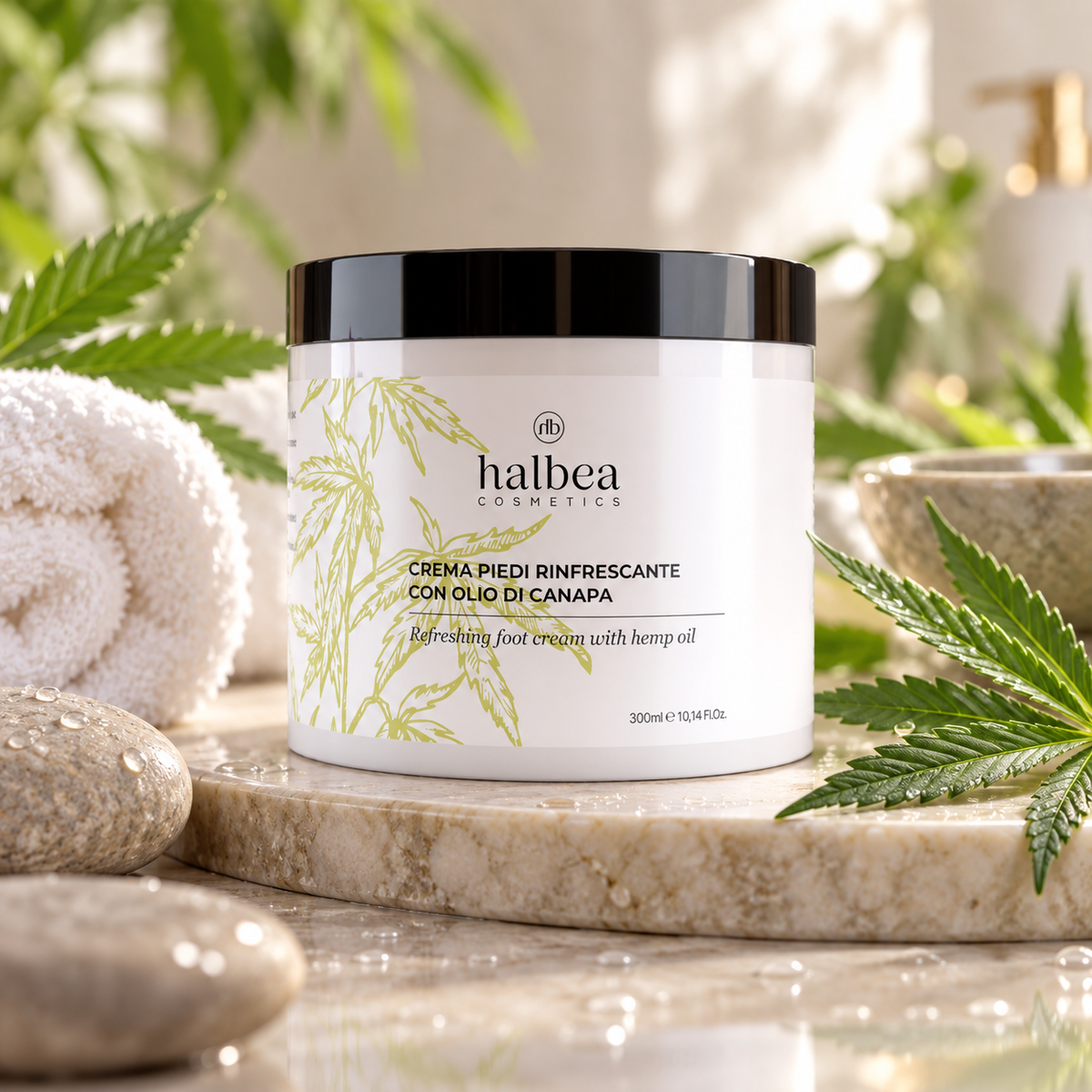 🌿🦶 Erfrischende Fußcreme mit Hanföl – 250 ml 🦶🌿