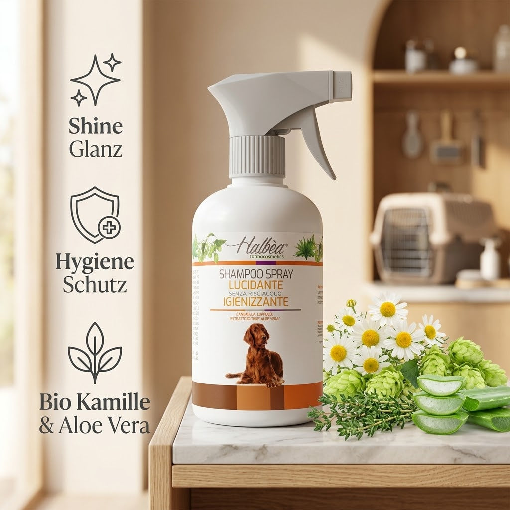 🐶✨ Glanz- & Hygienespray-Shampoo ohne Ausspülen (500 ml) 🐾🧴