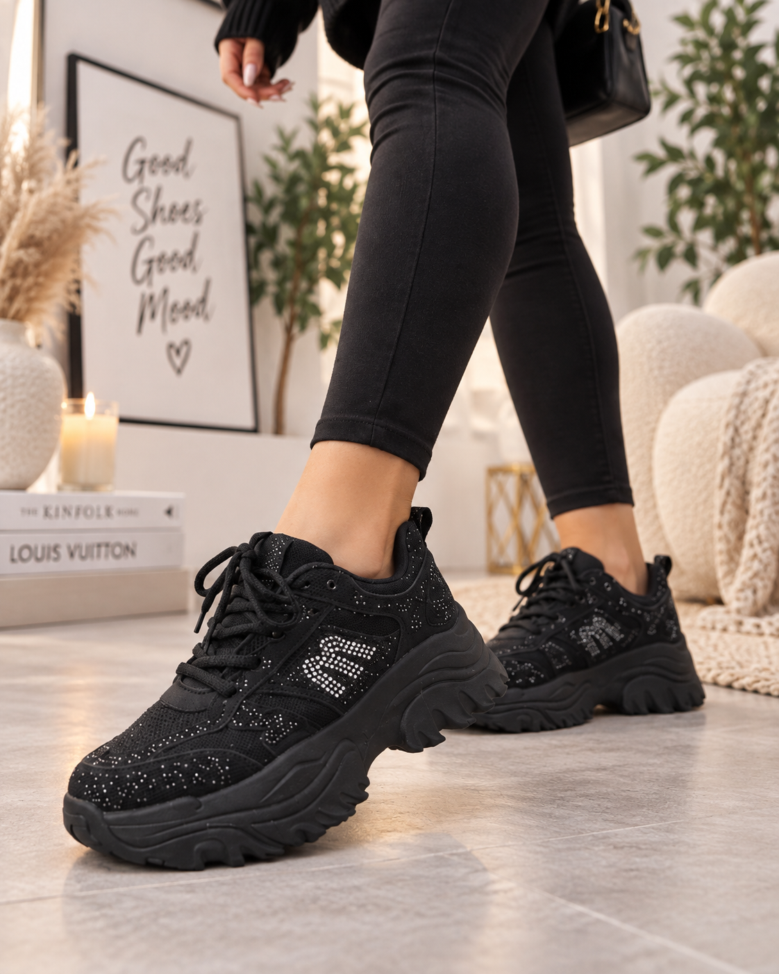 ✨ Chunky Glitzer Sneaker – 2 Farben | Größe 36–41 ✨ 🌟 Stylisch. Funkelnd. Ultra bequem.