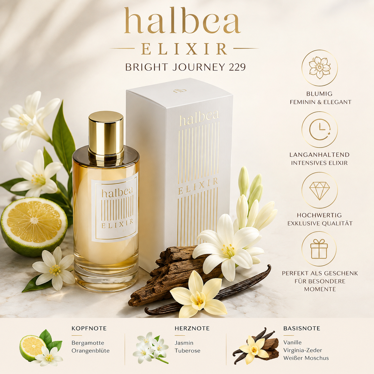 ✨ Bright Journey 229 – Damenparfum Elixir ✨ 🌸 Inspiriert von der Duftwelt von Armani My Way 🌸