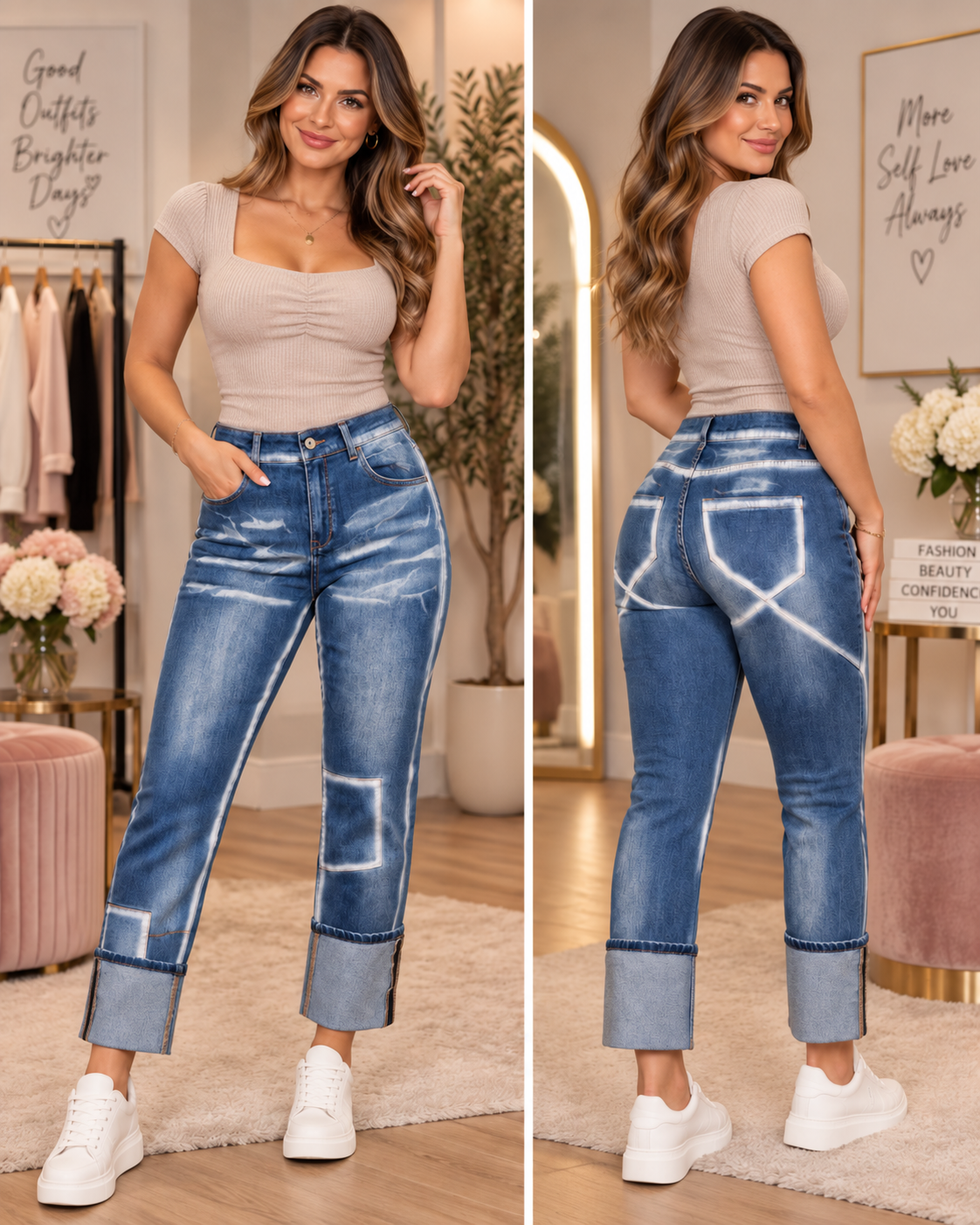 👖✨ SEXY WOMAN Jeans – lässiger Denim-Look mit besonderem Waschdesign ✨👖