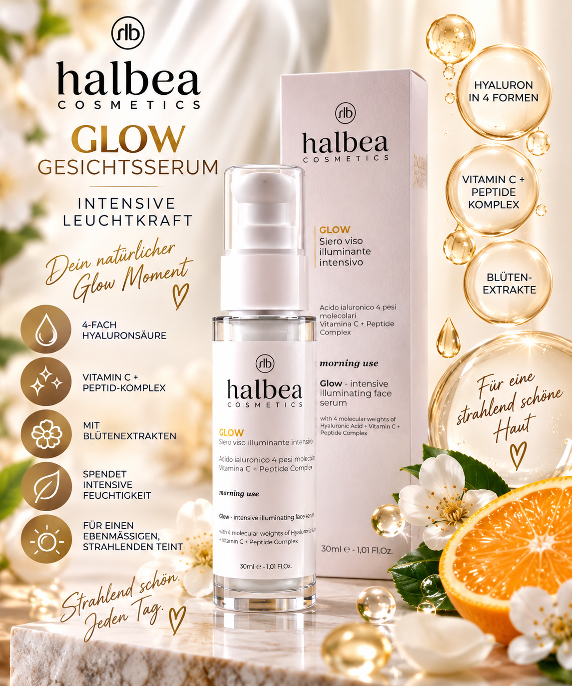 ✨🌟 Glow-Gesichtsserum – Intensive Leuchtkraft – 30 ml 🌟✨