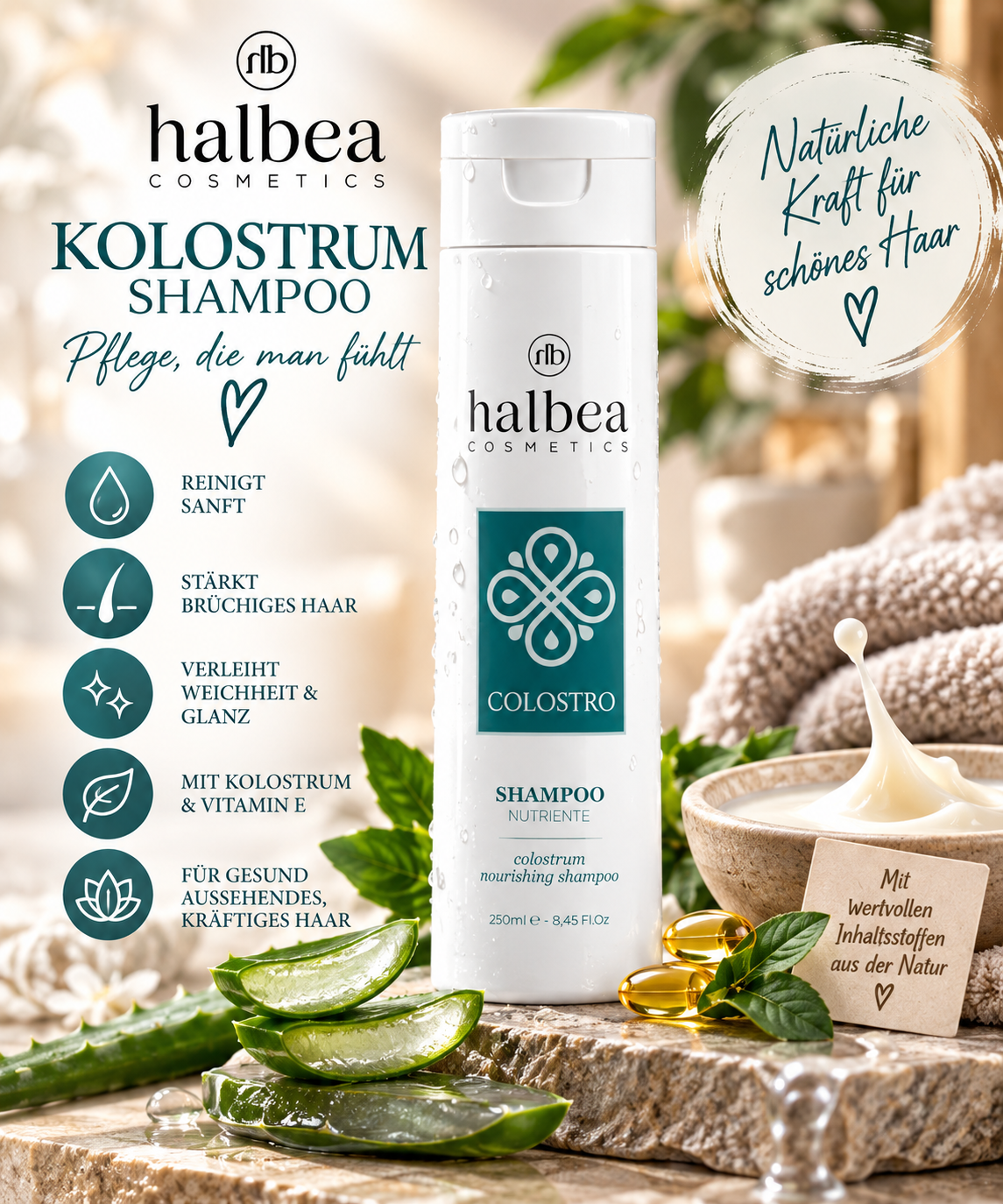 🧴✨ Nährstoffreiches Kolostrum-Shampoo – 250 ml ✨🧴