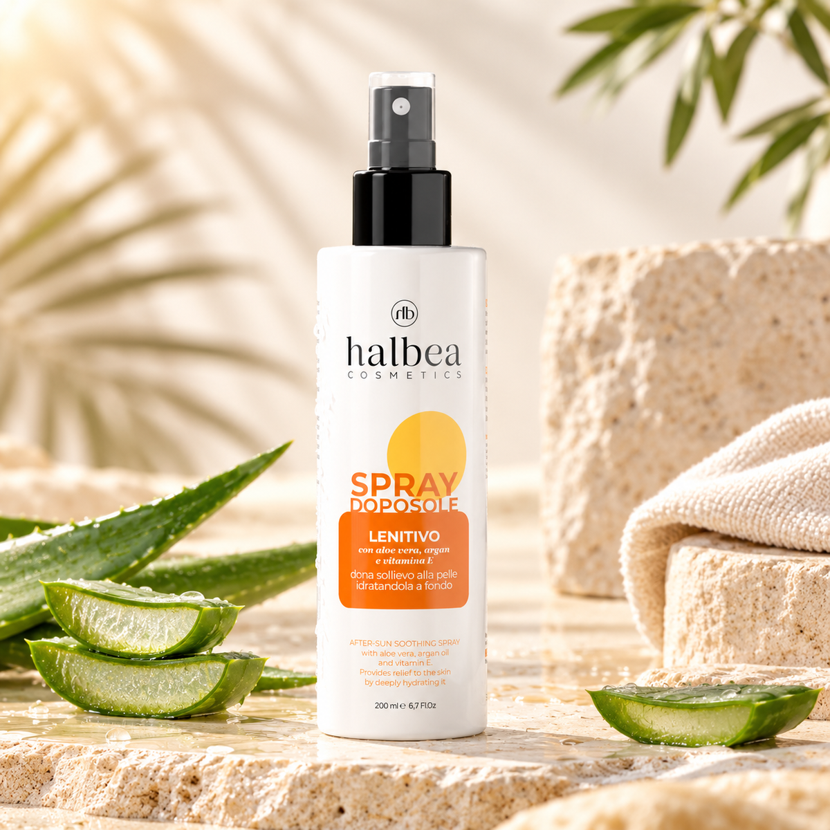 🌞💦 Beruhigendes After-Sun-Spray mit Aloe Vera, Argan & Vitamin E – 200 ml 💦🌞