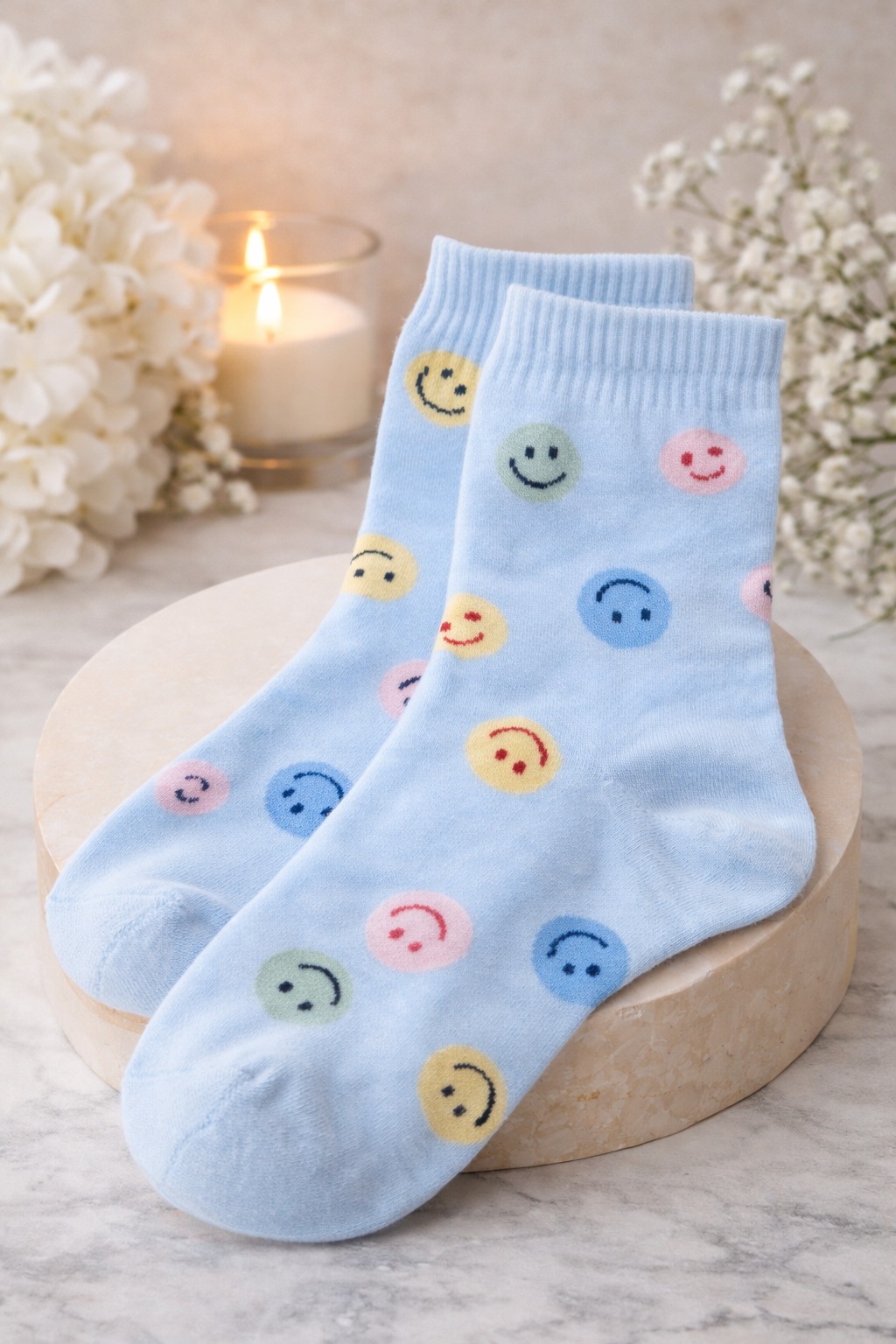 🧦 Damen Socken Smiley Design – Größe 38–41 – Mehrfarbig 🌈✨