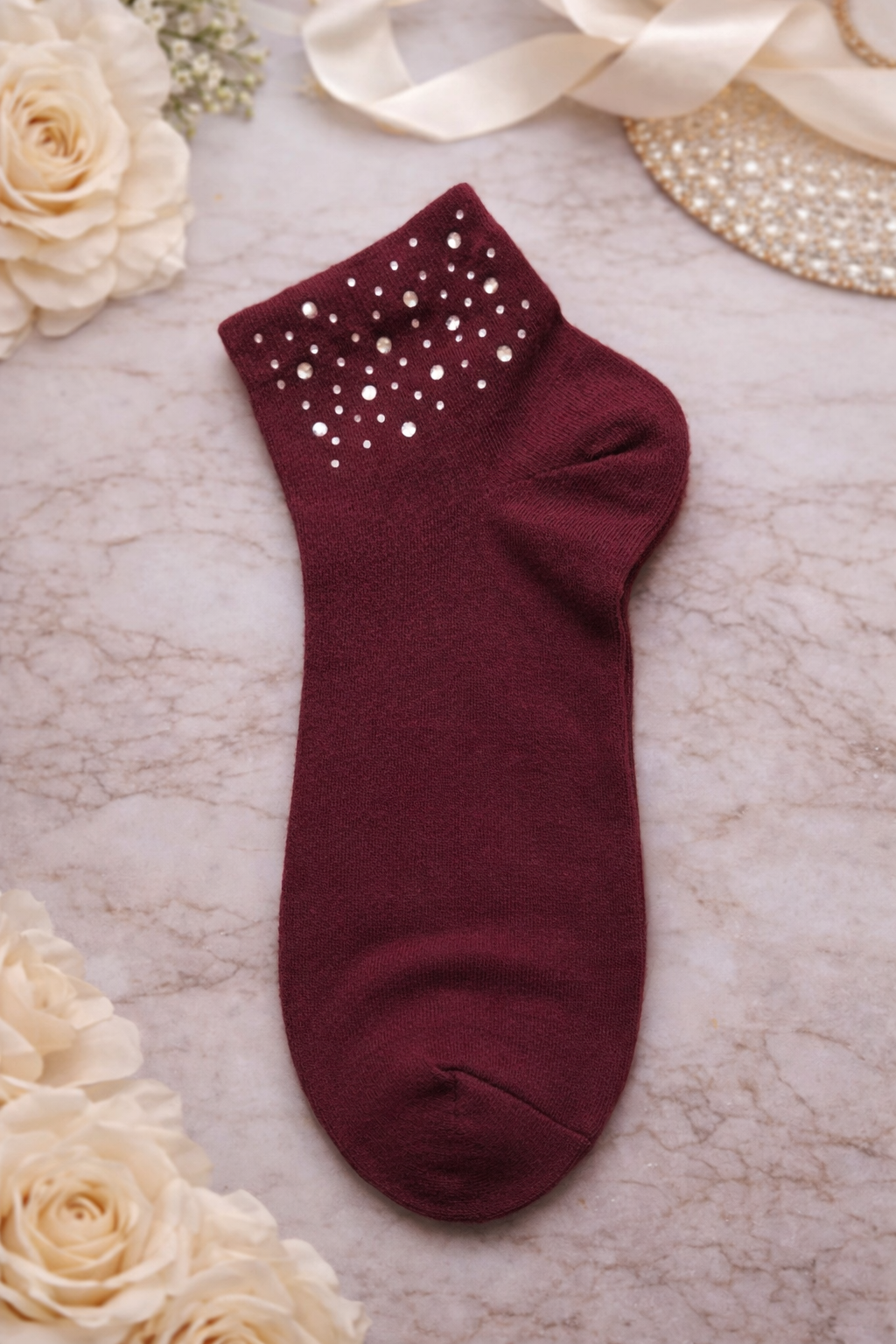 🧦✨ Damen Sneaker Socken mit Strass – Größe 38–41 – Mehrere Farben ✨🧦