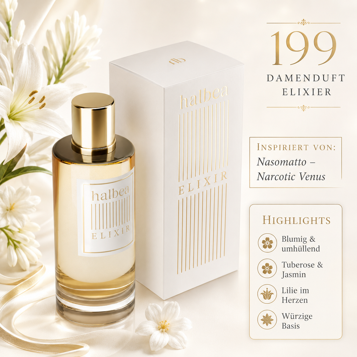 🌸 199 – Damenduft 35 ml Elixier 🌸 ✨ Duftrichtung: Nasomatto – Narcotic Venus ✨