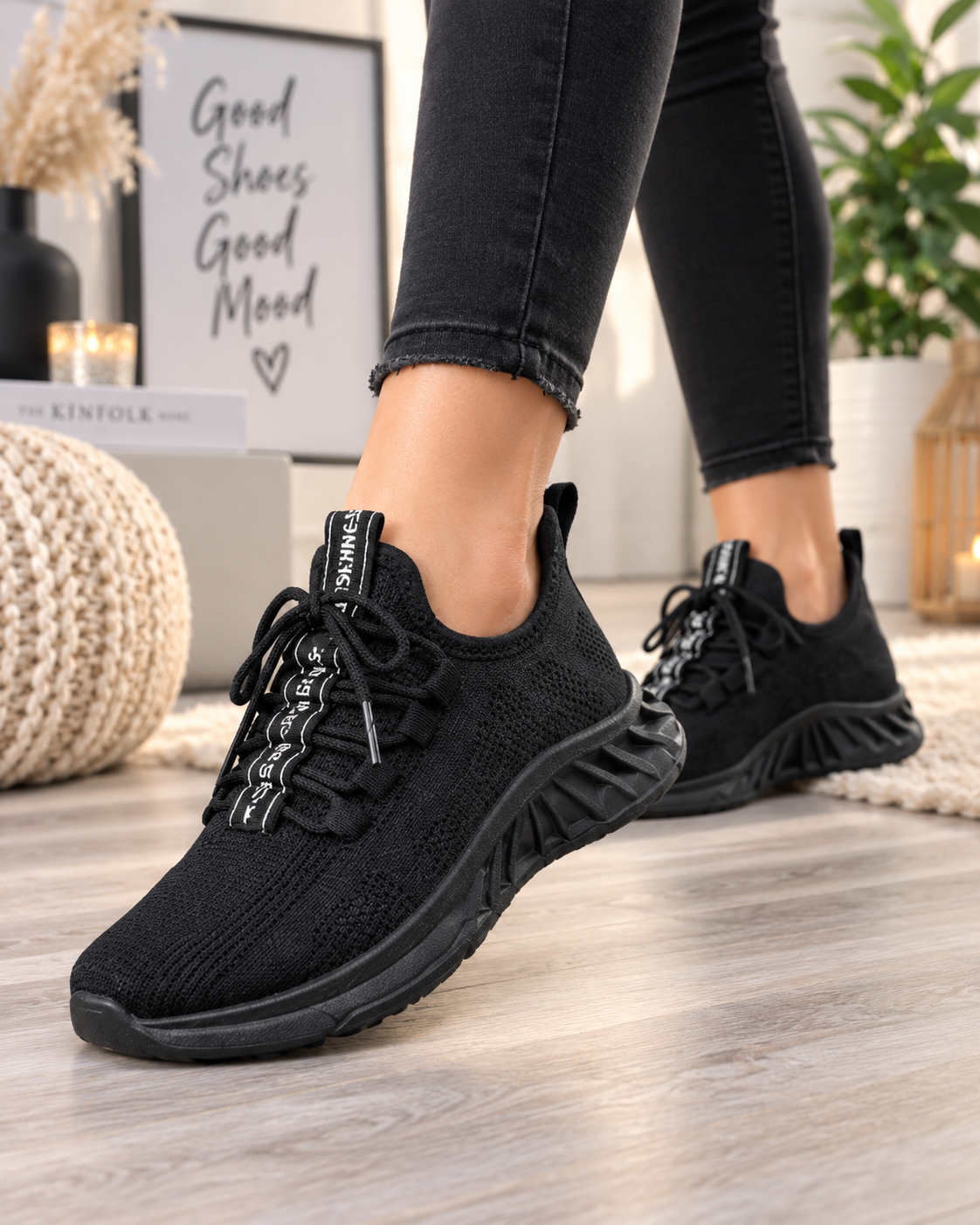🌟✨ Damen Komfort-Sneaker – 2 Farben (Pink & Schwarz) | Größen 36–41 🔥👟