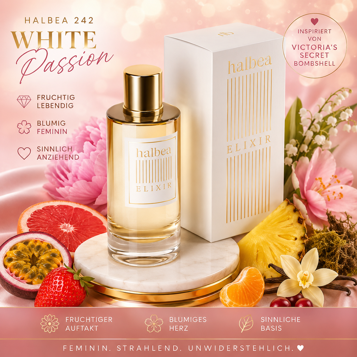 💖 Halbea 242 Damenparfum Elixir – Inspiriert von Victoria's Secret Bombshell 🌸🍓✨