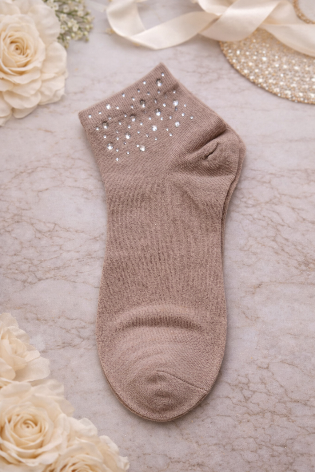 🧦✨ Damen Sneaker Socken mit Strass – Größe 38–41 – Mehrere Farben ✨🧦