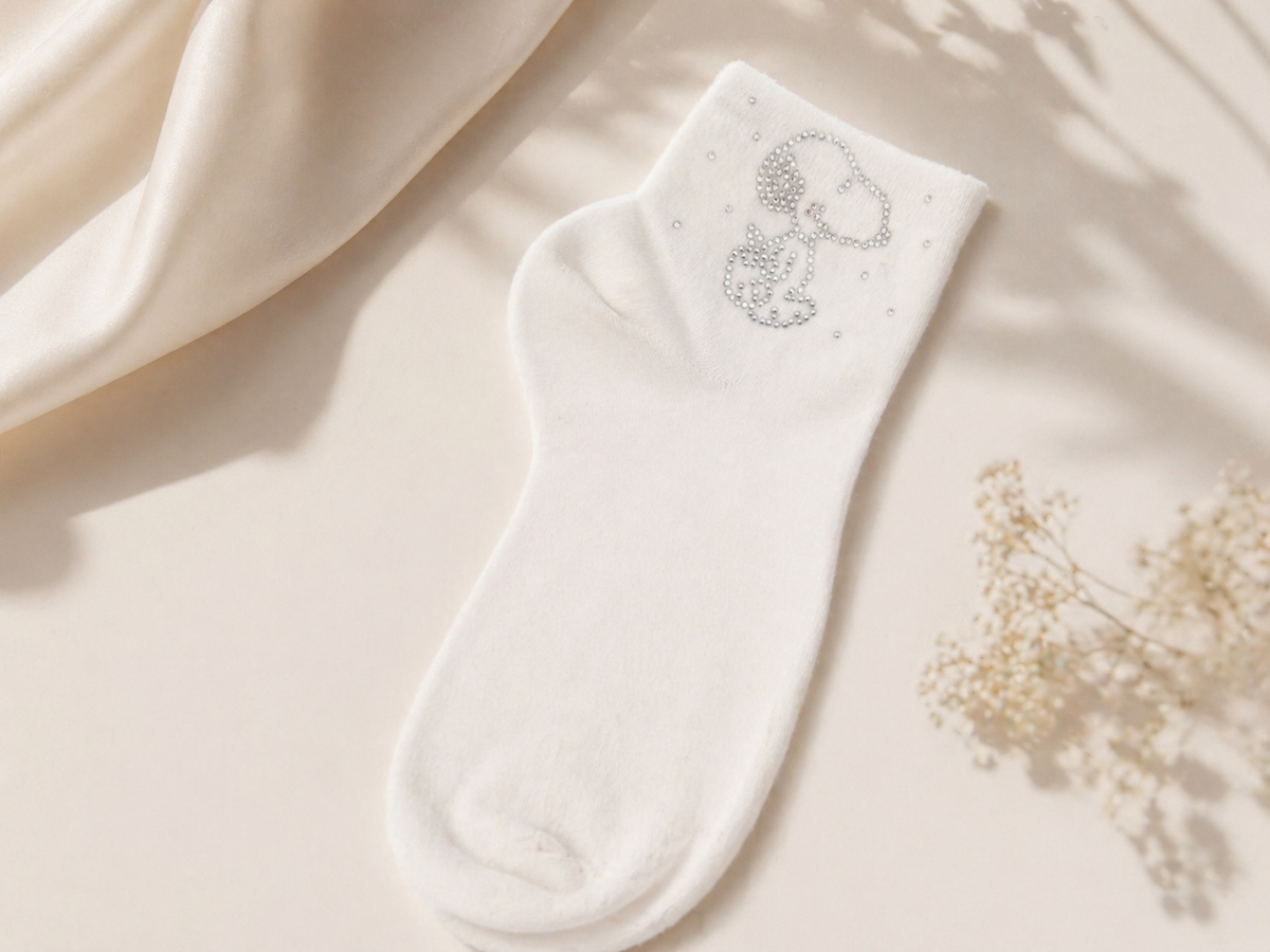 Damen Socken mit Strass-Motiv | Größe 38–41 | 5 Farben erhältlich ✨🧦