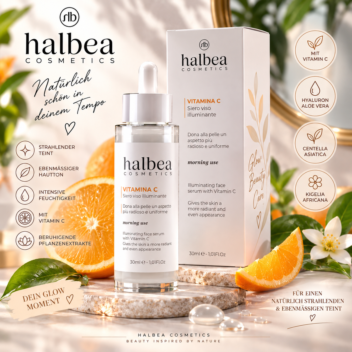 ✨🍊 Aufhellendes Gesichtserum mit Vitamin C – 30 ml 🍊✨