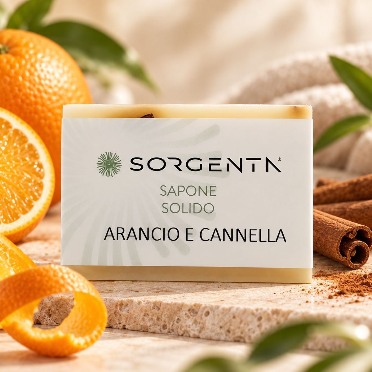 🍊✨ Duftende natürliche feste Seife Orange & Zimt – 100 g ✨🍊
