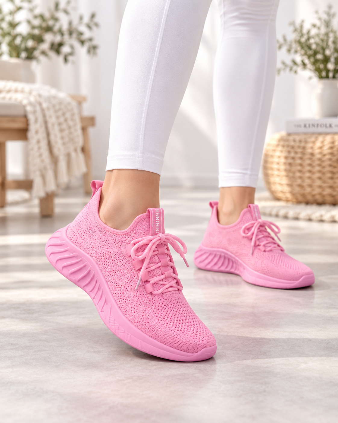 🌟✨ Damen Komfort-Sneaker – 2 Farben (Pink & Schwarz) | Größen 36–41 🔥👟