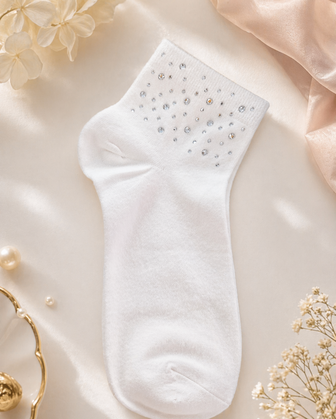 🧦✨ Damen Sneaker Socken mit Strass – Größe 38–41 – Mehrere Farben ✨🧦