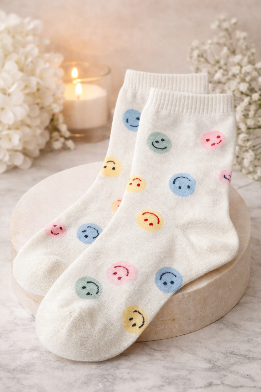 🧦 Damen Socken Smiley Design – Größe 38–41 – Mehrfarbig 🌈✨