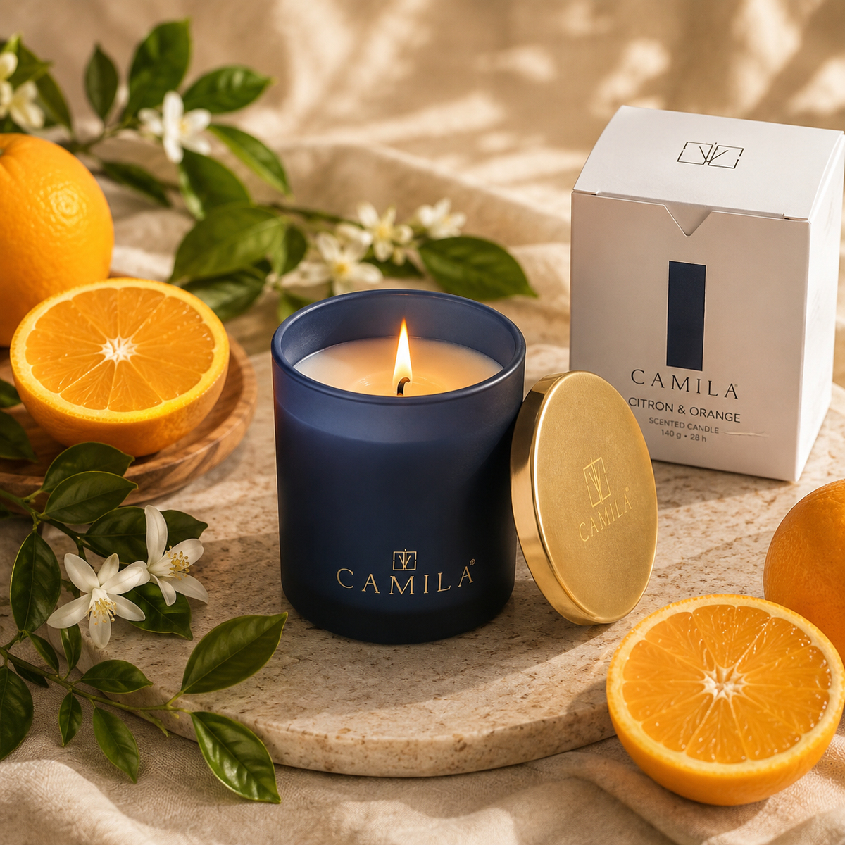 🍊🌿🕯️ Duftkerze ZITRUS & ORANGE – 140 g ✨