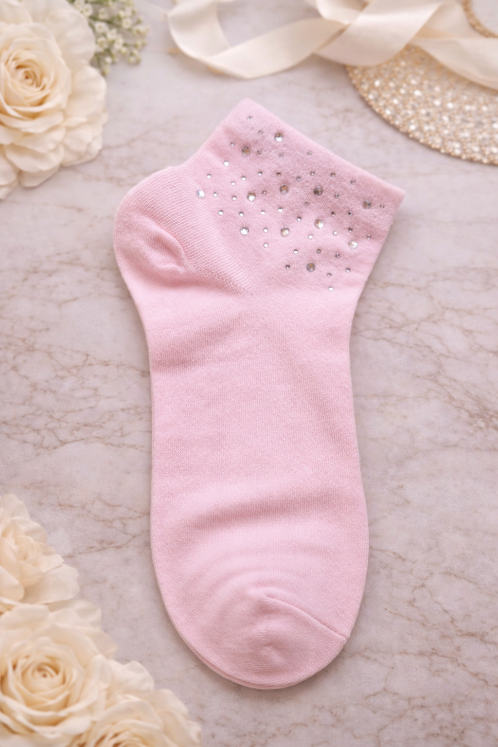 🧦✨ Damen Sneaker Socken mit Strass – Größe 38–41 – Mehrere Farben ✨🧦