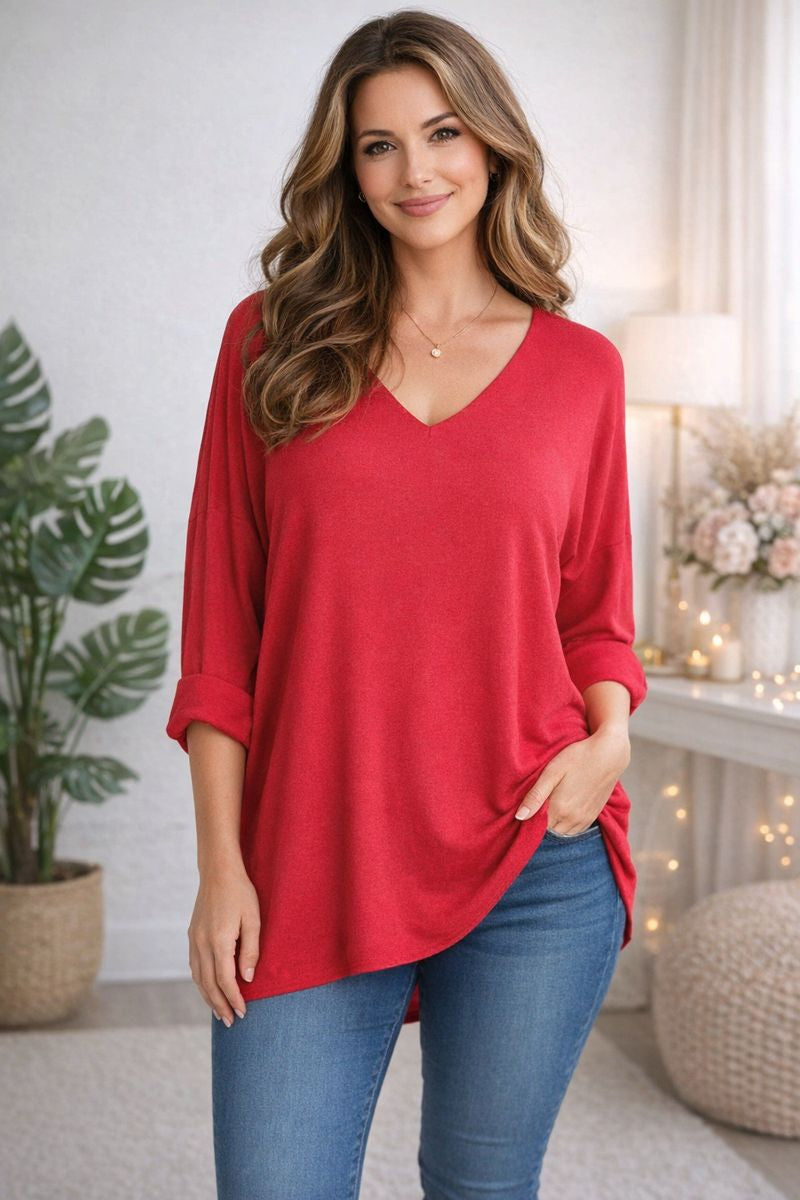 Feinstrick-Pullover uni Gr. 42 - 46 in versch. Farben