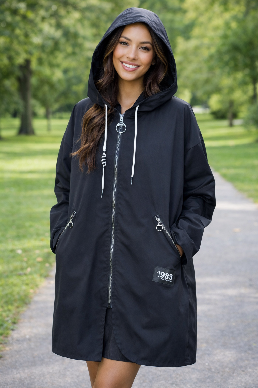 🌧️ Stylischer Regenmantel in Schwarz – modisch, bequem & praktisch 🖤