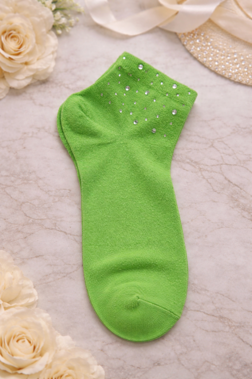 🧦✨ Damen Sneaker Socken mit Strass – Größe 38–41 – Mehrere Farben ✨🧦