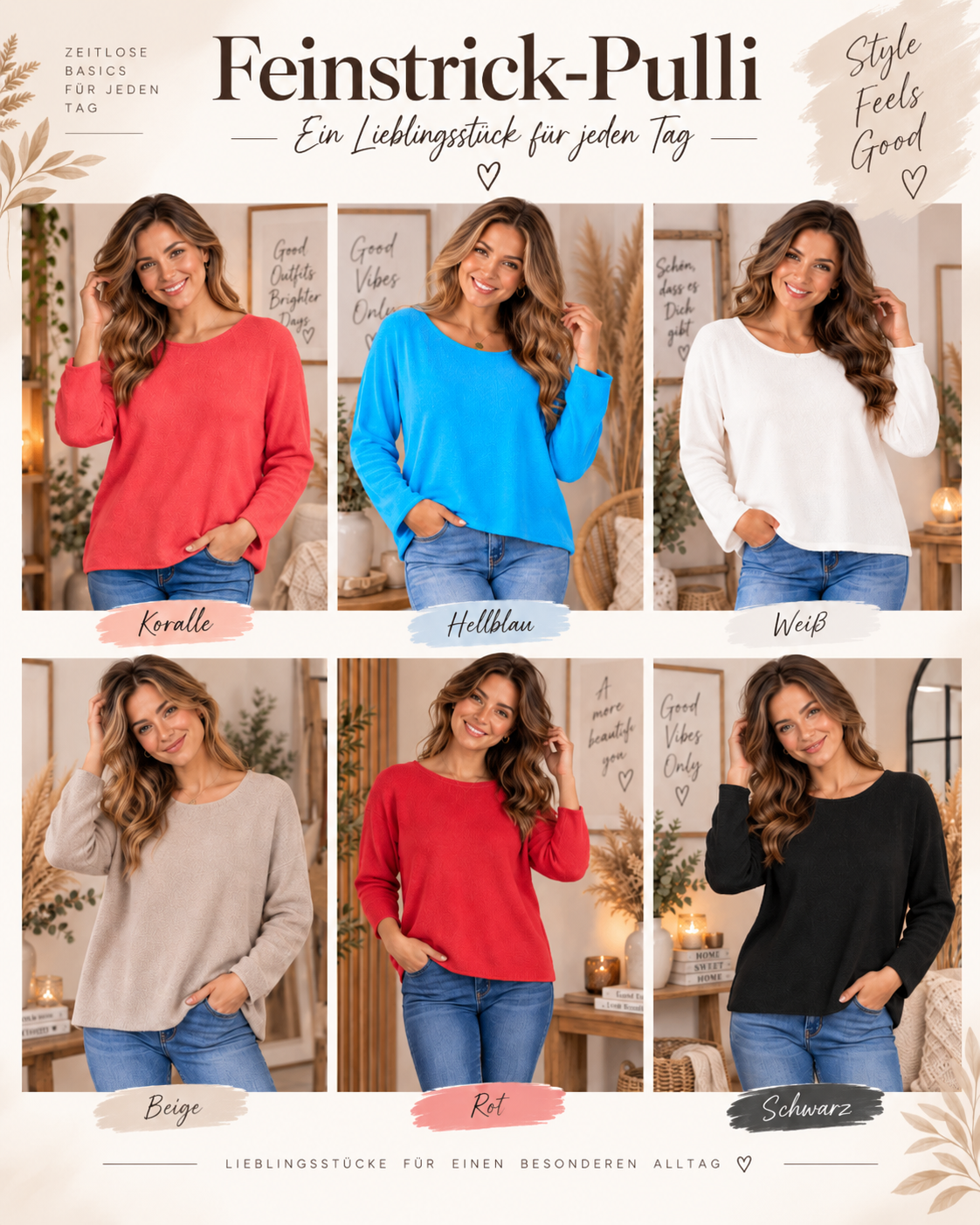 🌟 Weicher Lieblings-Pullover – Gr. 36–42 | 11 Farben 🌈
