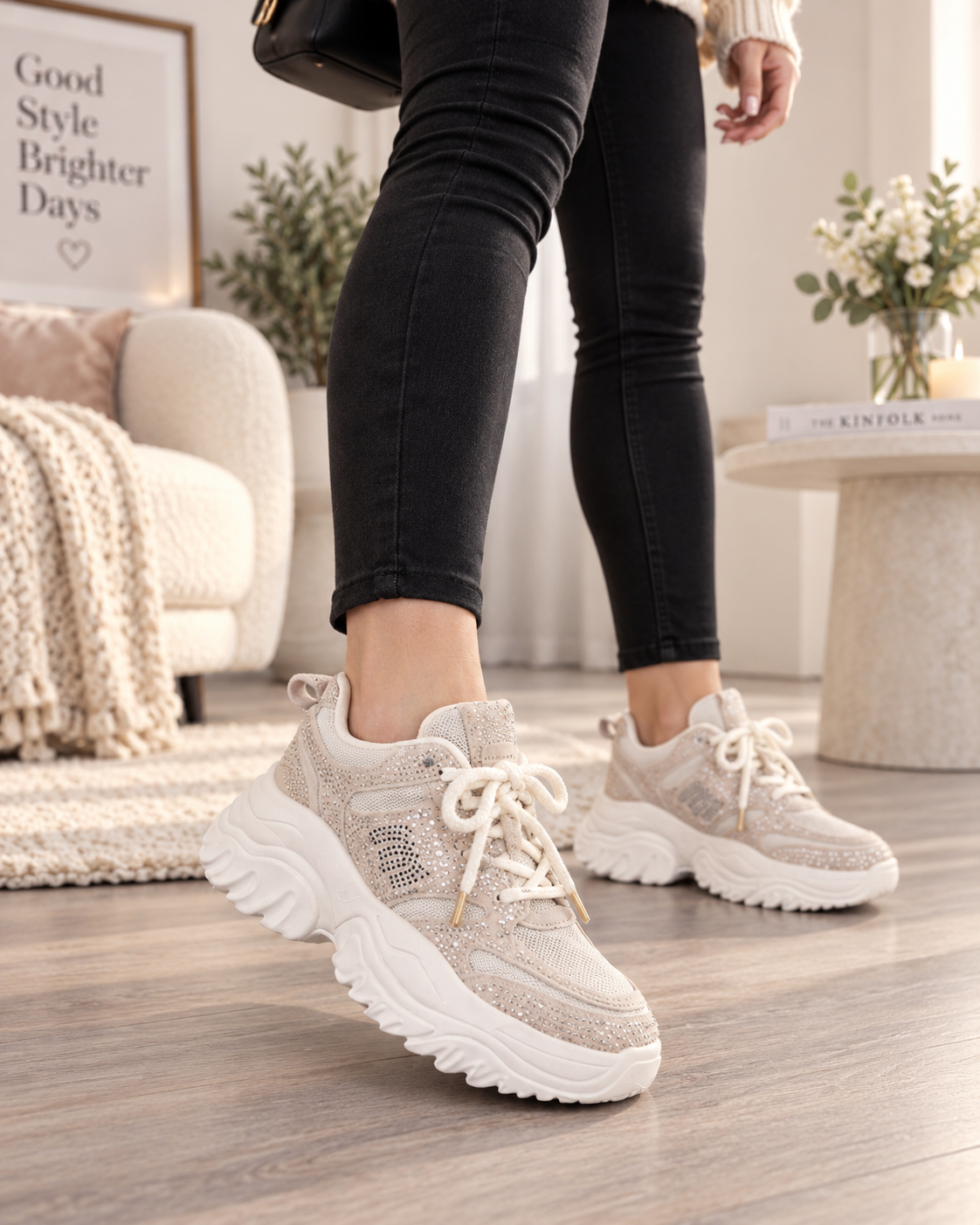 ✨ Chunky Glitzer Sneaker – 2 Farben | Größe 36–41 ✨  🌟 Stylisch. Funkelnd. Ultra bequem.