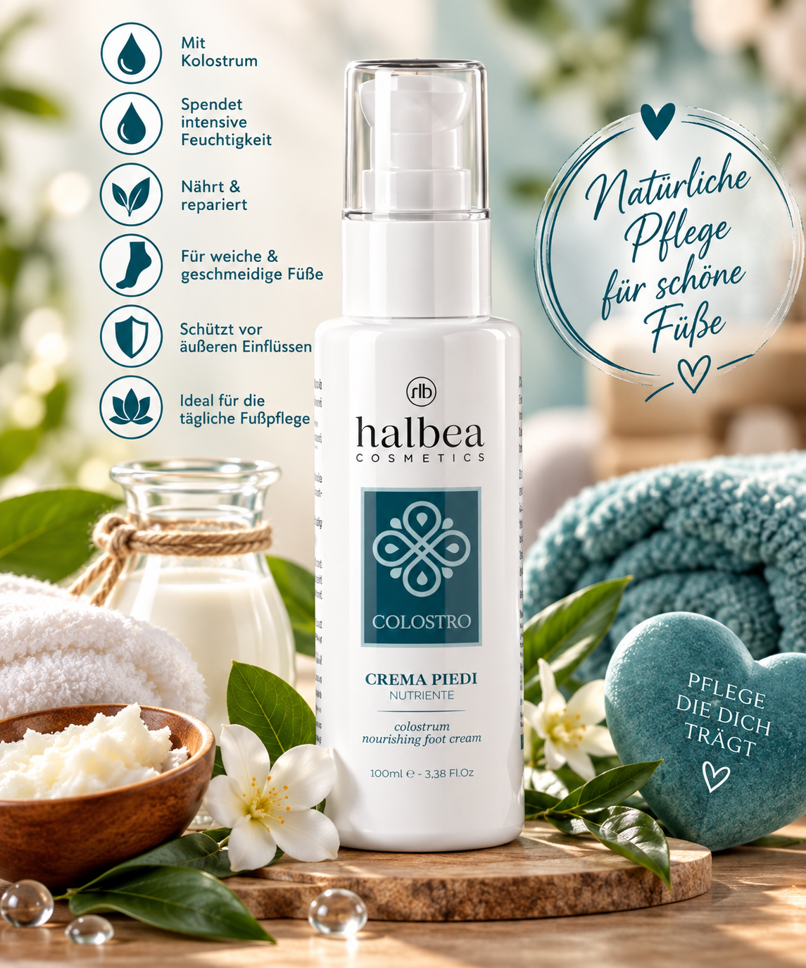 🦶✨ Nährende Fußcreme mit Kolostrum – 100 ml ✨🦶