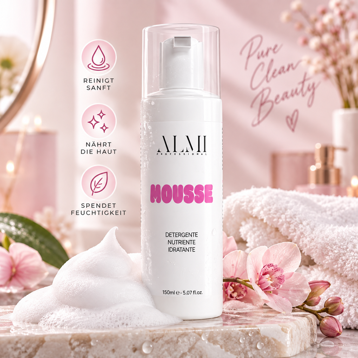 🫧✨ Reinigungsmousse – nährend & feuchtigkeitsspendend – 150 ml ✨🫧