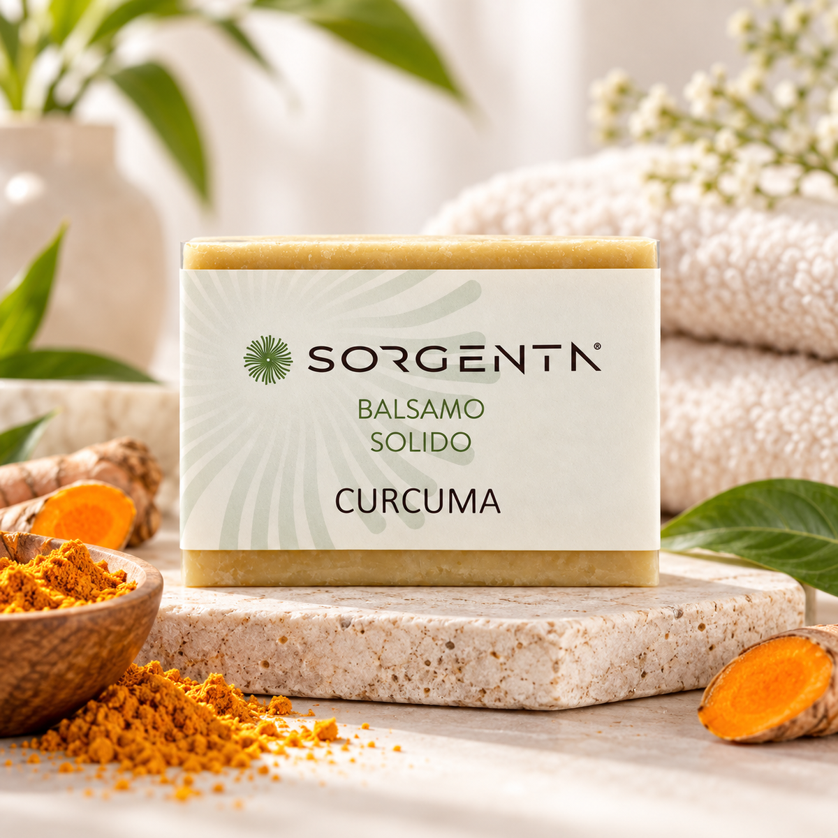 🌿💛 Natürlicher fester Balsam Kurkuma – 80 g 💛🌿
