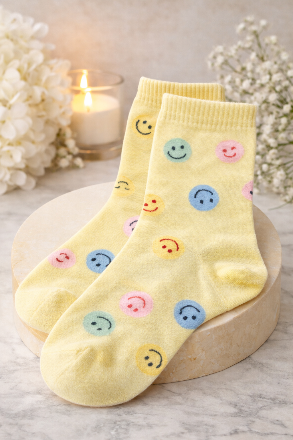 🧦 Damen Socken Smiley Design – Größe 38–41 – Mehrfarbig 🌈✨
