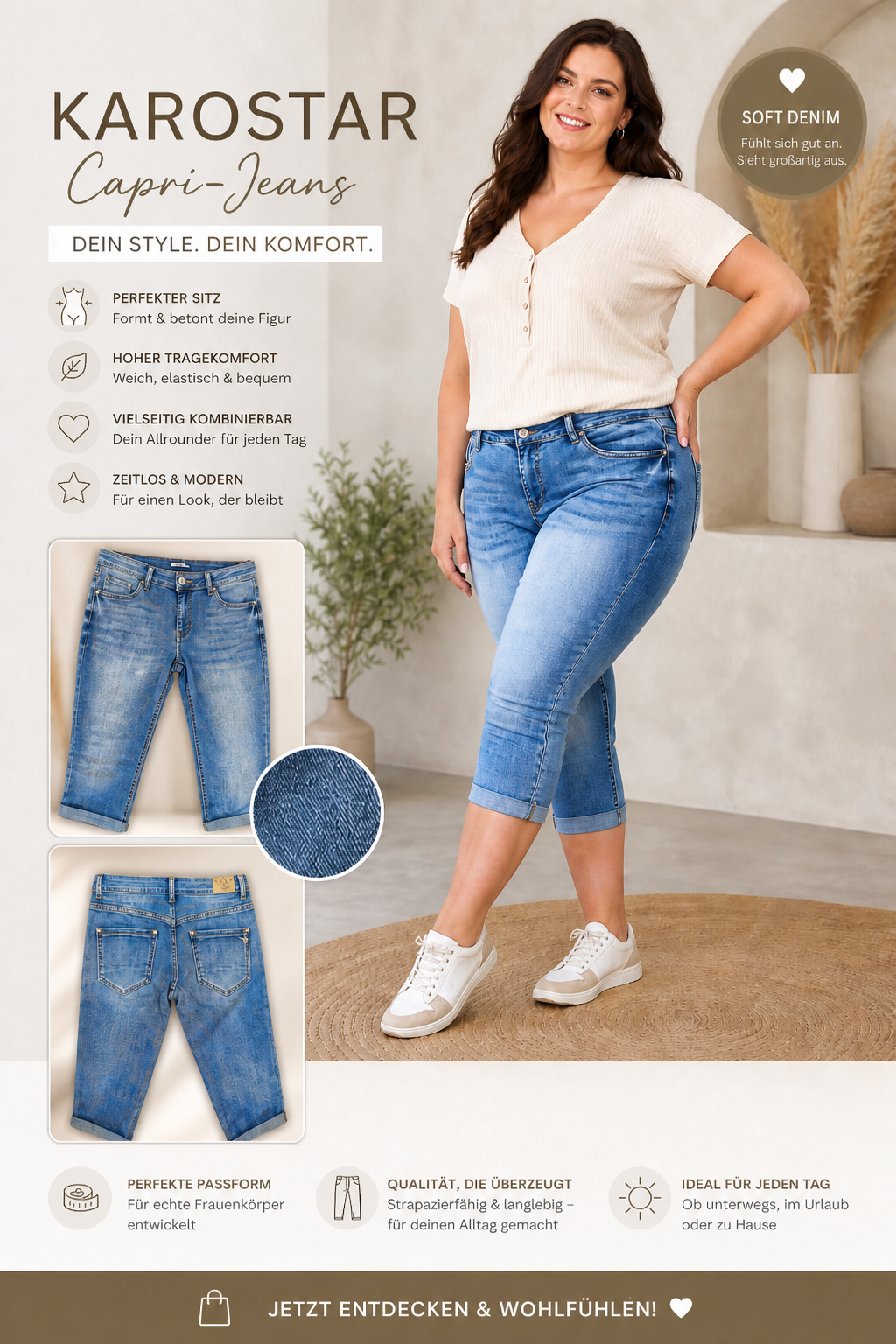 ✨ Karostar Capri-Jeans KC8067 – Dein neuer Lieblingslook für jeden Tag! ✨