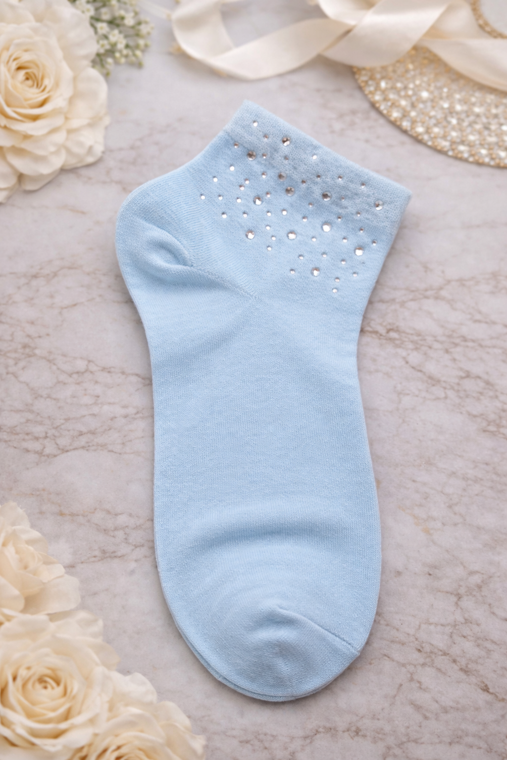🧦✨ Damen Sneaker Socken mit Strass – Größe 38–41 – Mehrere Farben ✨🧦