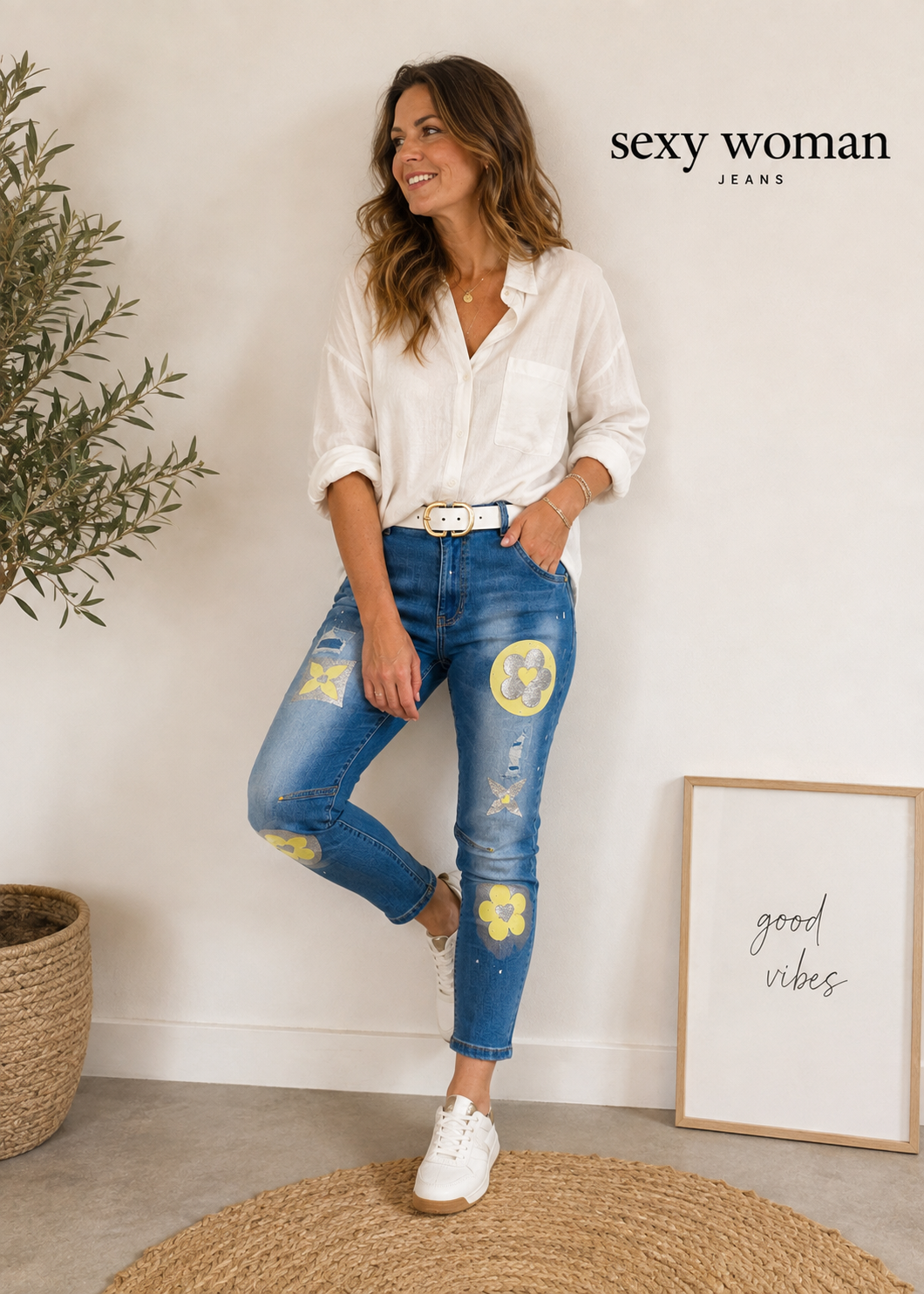 🌟 Sexy Woman Jeans – Trendy & bequem💛👖✨