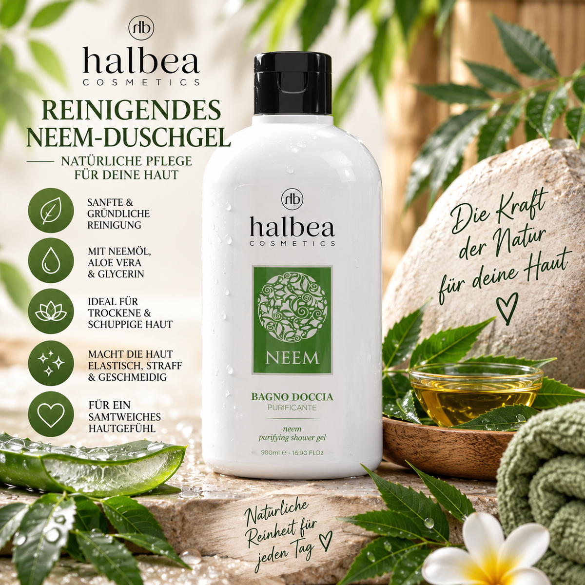 🌿💚 Reinigendes Neem-Duschgel – 500 ml 💚🌿