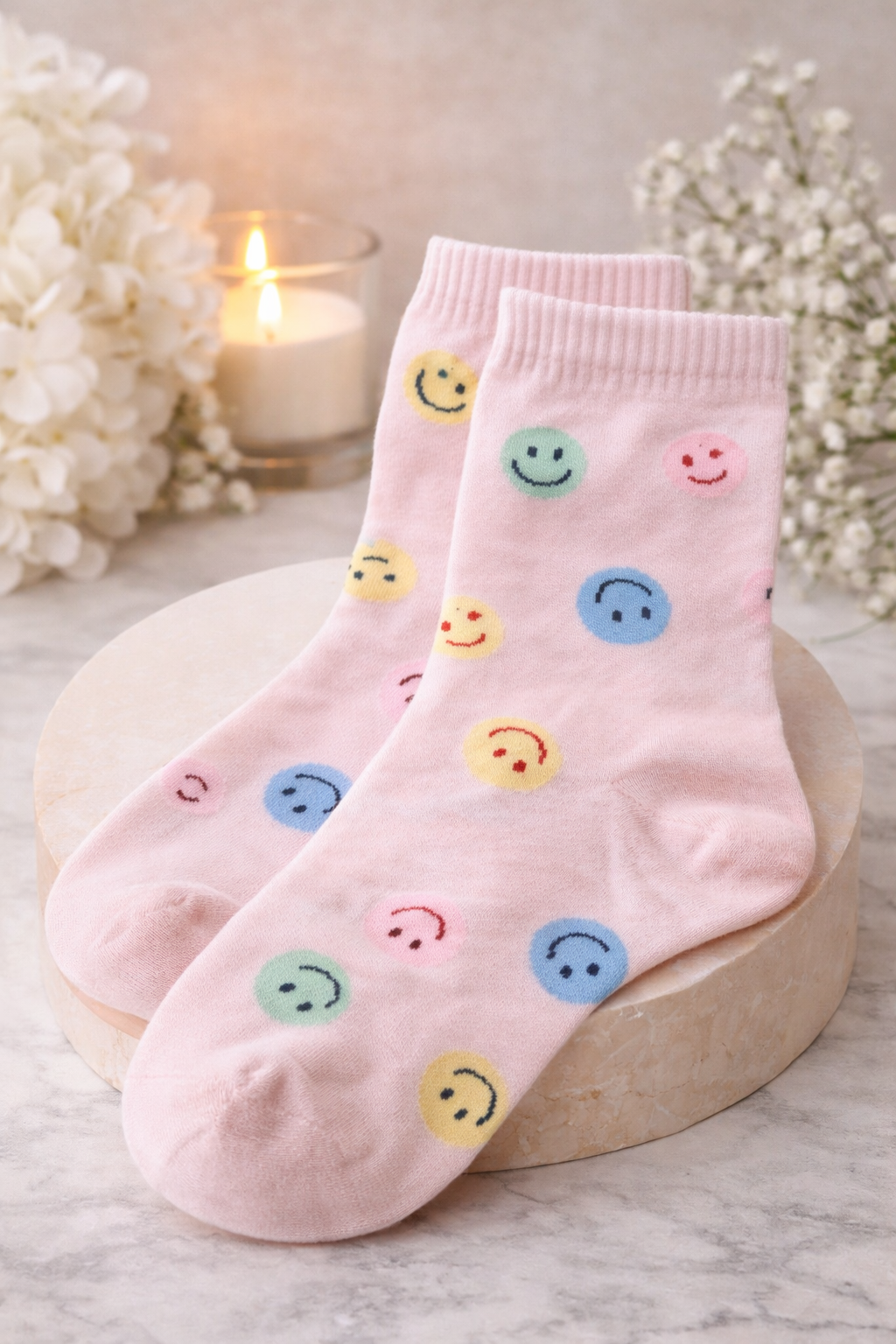 🧦 Damen Socken Smiley Design – Größe 38–41 – Mehrfarbig 🌈✨