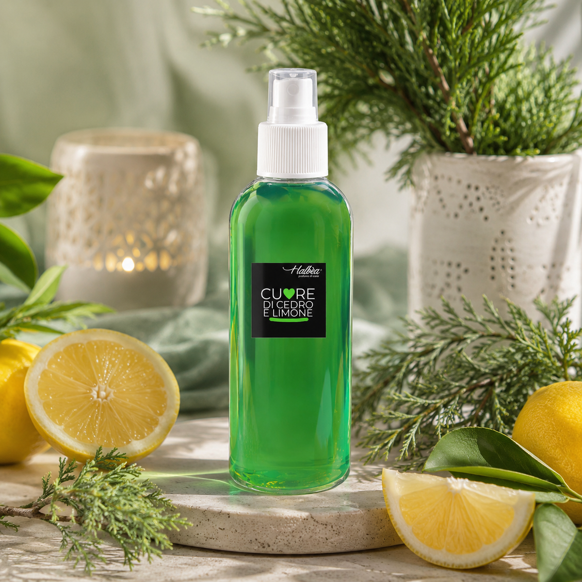 🍋🌿✨ Raum- & Autoduft „Herz aus Zedernholz & Zitrone“ – Spray 100 ml 🚗🏡