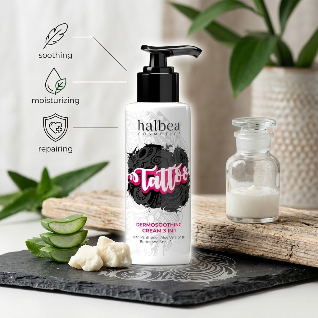 🖤 3in1 Dermoberuhigende Tattoo Creme (75 ml) – Vorbereitung, Schutz & Tiefenpflege 🎨✨