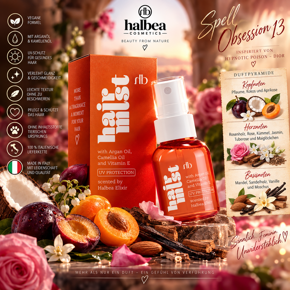 🍒✨ Spell Obsession 13 – Haarparfum | Hair Mist – 50 ml ✨🍒 💜  Inspiriert von Hypnotic Poison – Dior