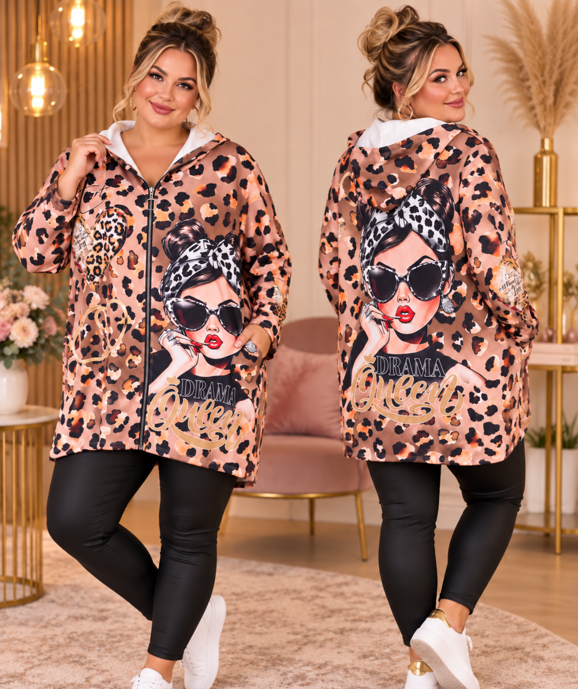 🐆💋 Drama Queen Butterstoff-Jacke Gr. 46–52 – auffällig, bequem & mega stylisch