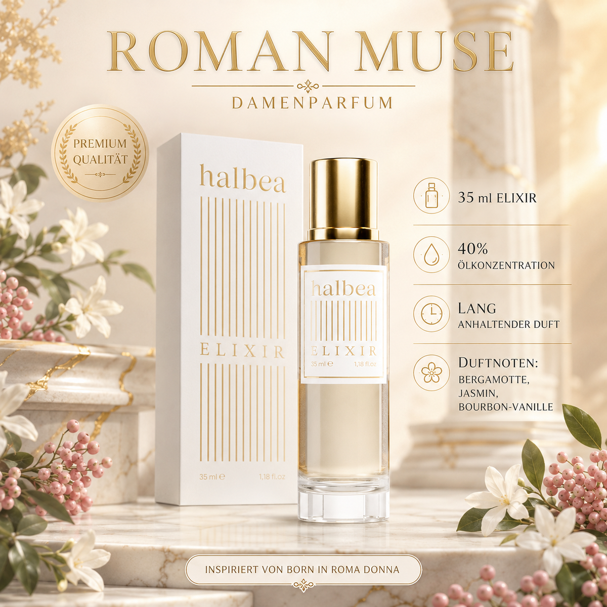 ✨ Roman Muse – Damenparfum  Elixir ✨ 🌸 Duftrichtung inspiriert von Valentino – Born in Roma Donna 🌸