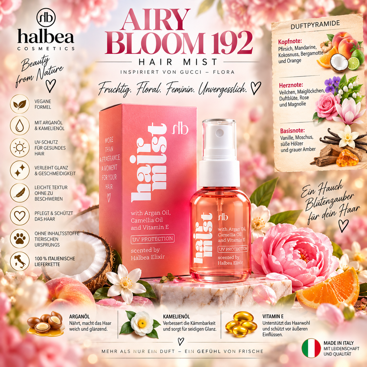 🌸✨ Airy Bloom 192 – Haarparfum 50 ml ✨🌸 💐 Inspiriert von Gucci – Flora