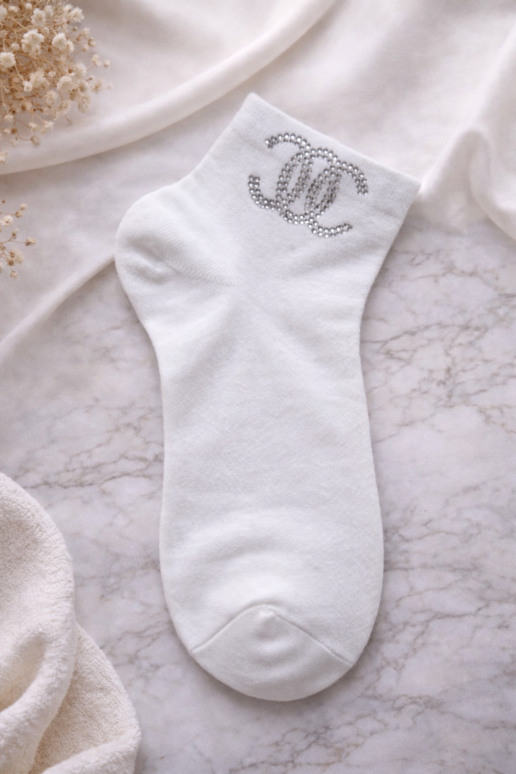 🧦✨ Damen Sneaker Socken – Strass Logo | Größe 38–41 | Mehrere Farben ✨🧦