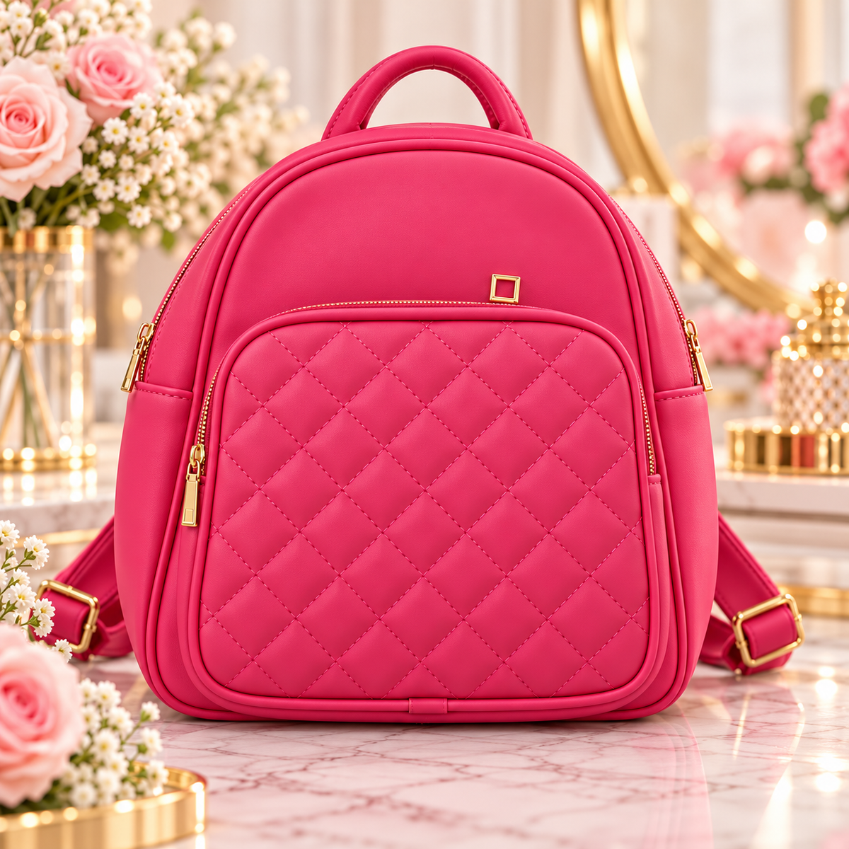 🤍✨ Eleganter Damenrucksack mit Stepp-Detail – kompakt, stilvoll & perfekt für jeden Tag ✨🤍