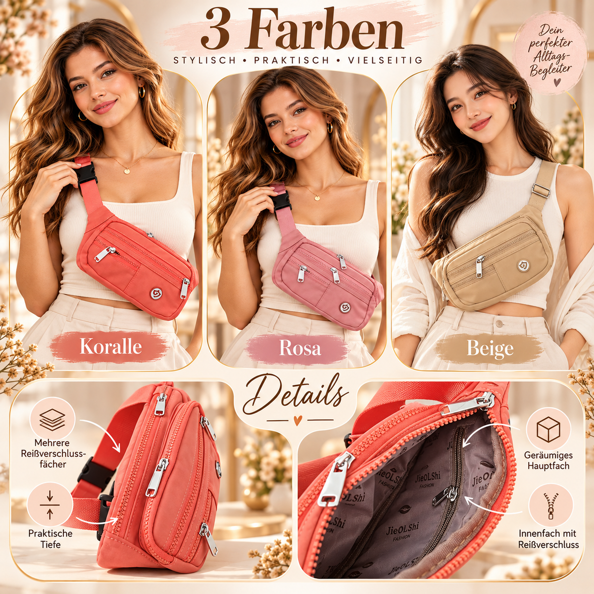 🎒✨ Bauchtasche / Crossbody Bag – praktisch, stylisch & wasserabweisend ✨🎒