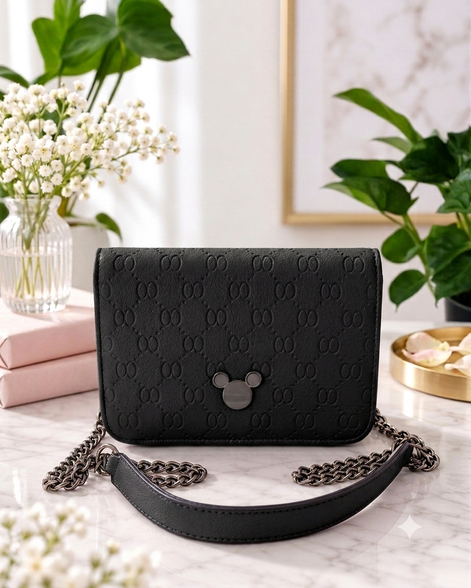 👜✨ Elegante Mouse-Kopf Handtasche mit Schulterkette ✨👜